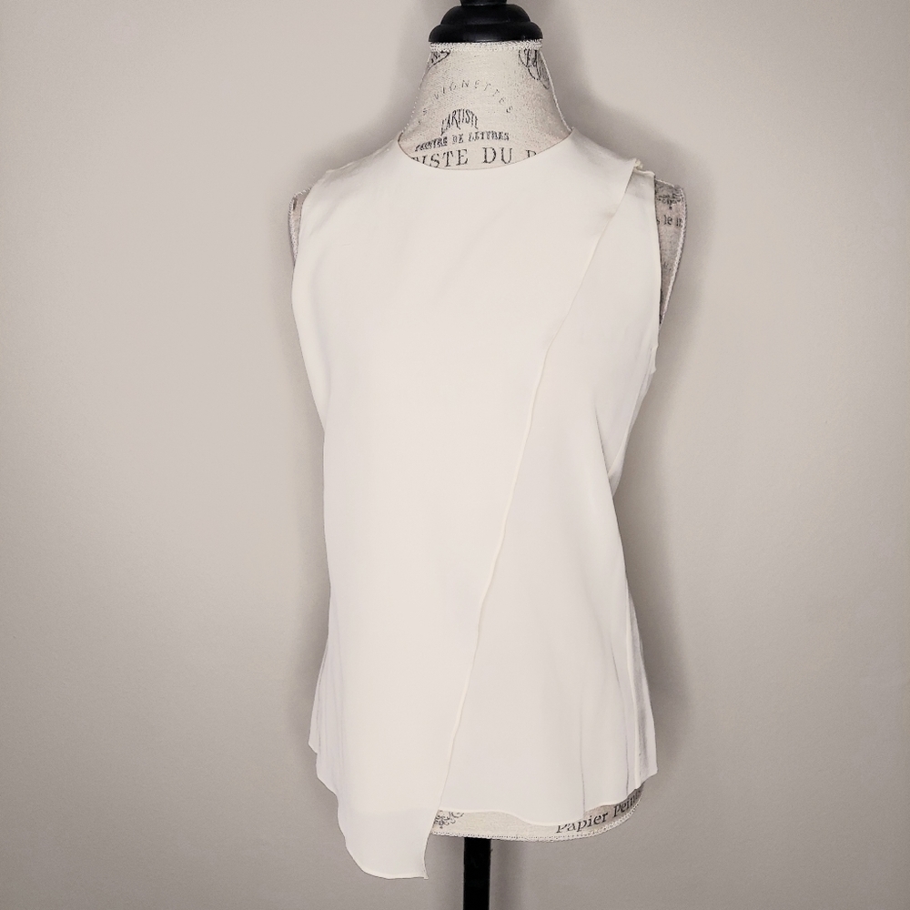Akris Ivory Silk Sleeveless Top Size 6